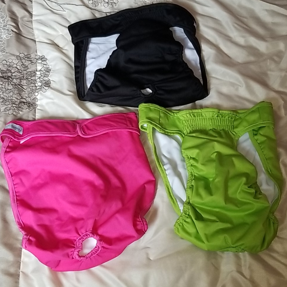 3 Dog in heat reusable diapers